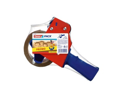 Tesa Pack de Precintadora + 1 Rollo de Precinto Marron 48mm x 50 Metros