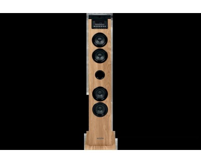 Thomson Cosy DS122CD Torre de Sonido 60W Bluetooth 5.0 - Reproductor de CD - Entrada AUX 3,5mm, USB y Lector de Tarjetas SD/MMC - Mando a Distancia - Color Madera/Negro