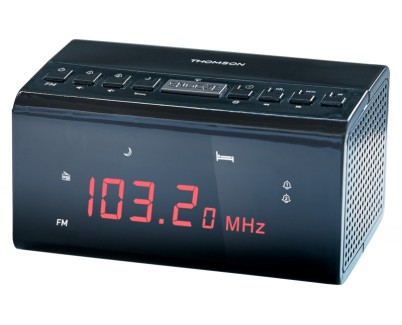 Thomson CR50 Radio Reloj Despertador - Alarma Dual - Color Negro