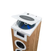Thomson DS121CD Torre de Sonido Bluetooth 30W, Radio FM, USB, Reloj Digital, Diseño Madera/Blanco