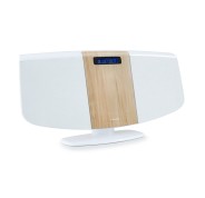 Thomson MIC401BT Micro Cadena Bluetooth -Reproductor de CD, Radio FM - Potencia Musical 60W - Mando a Distancia - Color Blanco/Madera