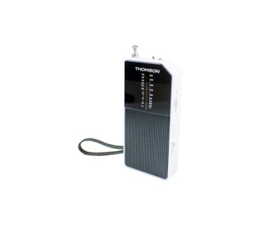 Thomson RT205 Radio FM/AM Portatil Analogica - Antena Telecopica - Color Blanco/Negro