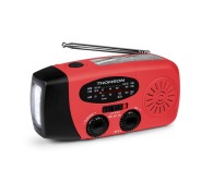 Thomson RT260 Radio - Linterna de Emergencia - Funcion Powerbank -  Color Rojo