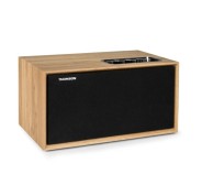 Thomson WS502 Altavoz 100W Bluetooth 5.0 - Caja de Madera - Frente Desmontable - Entrada RCA, USB, AUX-IN - Color Madera