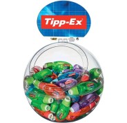 Tipp-Ex Micro Tape Twist Expositor 60 Cintas Correctoras 5.00mm x 8m - Cabezal Rotativo - Escritura Instantanea - 4 Colores