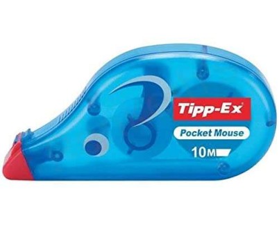 Tipp-Ex Pocket Mouse Cinta Correctora 4.20mm x 10m - Resistente - Escritura Instantanea - Capuchon Protector
