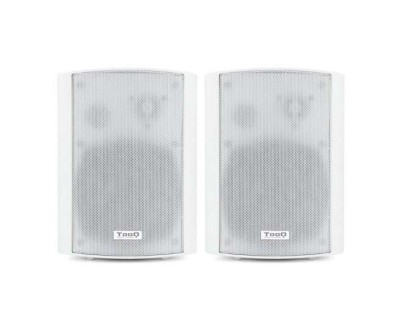 Tooq Altavoces Autoamplificados de Pared 60W - Control de Volumen, Agudos y Bajos - Soporte Giratorio 180º - Color Blanco