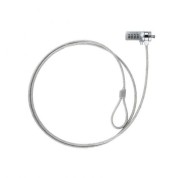 Tooq Cable de Seguridad Universal con Combinacion para Portatiles - Bloqueo de 4 Digitos - Acero 4.5mm - Longitud 1.50m