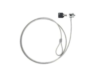 Tooq Cable de Seguridad Universal con Llave para Portatiles - Acero 4.5mm - Longitud 1.50m