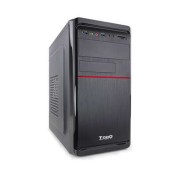 Tooq Caja Mini Torre Micro ATX - Fuente de Alimentacion 500W - 4x HDD3,5 + 1x SDD2,5 + 1x HDD5.25 - 2x USB 3.0, SD y Micro SD - Color Negro