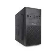 Tooq Caja Minitorre Micro-ATX/Mini-ITX - Tamaño Disco Soportado 3.5\", 2.5\" - USB3.0, 2.0, Audio HD, Lector de Tarjetas - Ventilador 120mm Incluido - Color Negro