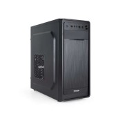 Tooq Caja Semitorre ATX/MicroATX/Mini-ITX - Tamaño Disco Soportado 3.5\", 2.5\" - USB3.0, 2.0, Audio HD - Ventilador 120mm Incluido - Color Negro