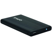 Tooq Carcasa Externa HDD/SDD 2.5" hasta 9,5mm SATA USB 2.0 - Color Negro