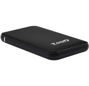Tooq Carcasa Externa HDD/SDD 2.5" hasta 9.5mm SATA USB 3.0/3.1 Gen 1 - Sin Tornillos - Color Negro
