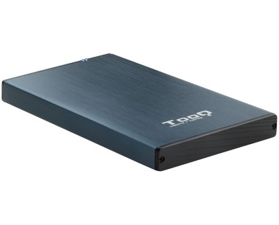 Tooq Carcasa Externa HDD/SDD 2.5\" hasta 9,5mm SATA USB 3.0 - Color Azul Marino Metalizado