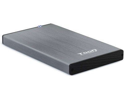 Tooq Carcasa Externa HDD/SDD 2.5\" hasta 9,5mm SATA USB 3.0 - Color Gris