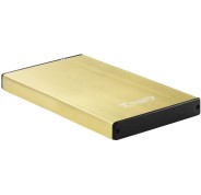 Tooq Carcasa Externa HDD/SDD 2.5" hasta 9,5mm SATA USB 3.0 - Color Oro