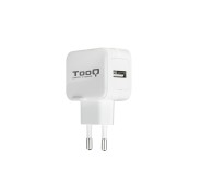 Tooq Cargador de Pared USB 5V 2.4 A - 1 Puerto USB - Color Blanco