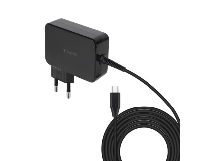 Tooq Cargador de Portatil GaN USB-C/PD 100W - Cable de 1.80m - Color Negro