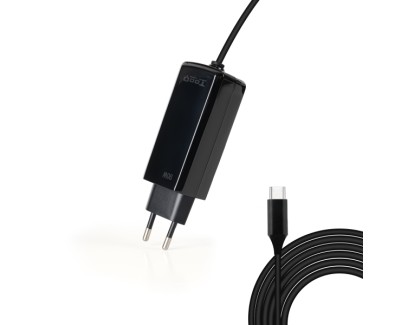 Tooq Cargador de Portatil GaN USB-C/PD 90W - Cable de 1.80m - Color Negro