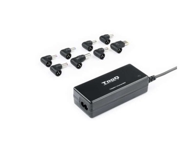 Tooq Cargador Universal Automatico para Portatil 65W - USB - 8 Adaptadores - Voltaje 18.5-20V