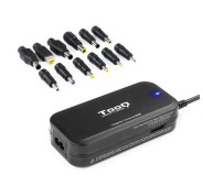Tooq Cargador Universal para Portatil 90W - USB - 12 Adaptadores - Voltaje 15-24V