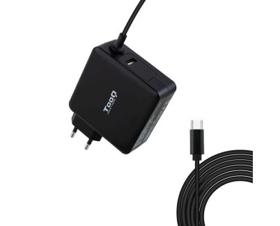 Tooq Cargador Universal para Portatil 90W USB-C - Compatible con PD - Cable de 1.80m