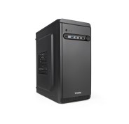 Tooq Dodeka Ultra Caja Torre MicroATX - Tamaño Disco Soportado 3.5\", 2.5\" - USB-A 2.0, USB-A 3.0, USB-C y Audio - Fuente de Alimentación 500W - Color Negro