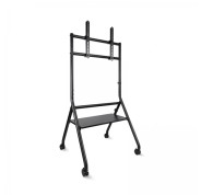 Tooq iDreams Soporte de Suelo con Ruedas para Pantallas de 37-86\" - Bandeja Inferior Multiusos - Ruedas con Sistema de Bloqueo - Gestion de Cables - Peso Max 80kg - VESA Max 600x400 - Color Negro