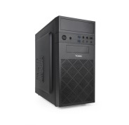 Tooq Isobox Ultra Caja Torre MicroATX - Tamaño Disco Soportado 3.5\", 2.5\" - USB-A 2.0, USB-A 3.0, USB-C y Audio - Lector de Tarjetas - Fuente de Alimentación 500W - Color Negro