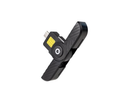 Tooq Lector de Tarjeta Inteligente y DNI - USB-C - Compatible con DNI 4.0 y Documento de Identidad de Portugal - Color Negro