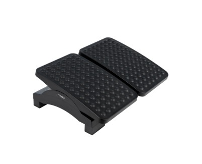 Tooq Reposapies - Ajustable en Altura e Inclinacion - Dos Plataformas Independientes - Color Negro