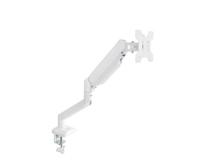 Tooq Soporte de Mesa con Brazo Articulado para Monitor de 13\"-34\" - Giratorio e Inclinable - Gestion de Cables - Peso Max 10kg - VESA 100x100mm - Color Blanco