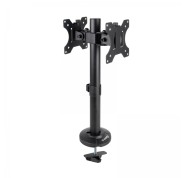 Tooq Soporte de Mesa para 2 Monitores de 17\"-32\" - Gestion de Cables - Peso Max 8kg x Brazo - VESA Max. 100x100mm - Color Negro