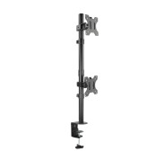 Tooq Soporte de Mesa para 2 Monitores en Vertical de 13\"-32\" - Giratorio e Inclinable - Peso Max 8kg x Brazo - VESA 100x100mm