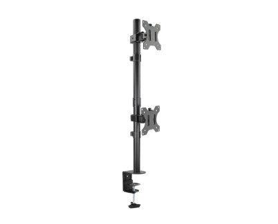 Tooq Soporte de Mesa para 2 Monitores en Vertical de 13\"-32\" - Giratorio e Inclinable - Peso Max 8kg x Brazo - VESA 100x100mm