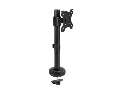 Tooq Soporte de Mesa para Monitor de 17\"-32\" - Altura, Rotacion y Giro Regulables - Gestion de Cables - Peso Max 8Kg - VESA 100X100mm - Color Negro