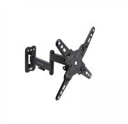 Tooq Soporte de Pared con Brazo Articulado para Pantallas de 13\"-43\" - Giratorio e Inclinable - Gestion de Cables - Peso Max 20kg - VESA Max. 200x200mm - Color Negro