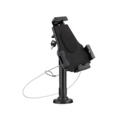 Tooq Soporte de Sobremesa y Pared Profesional Ajustable para Tablet de entre 7.9 a 10.5 - Incluye Candado Antirrobo - Organizador de Cables - Color Negro
