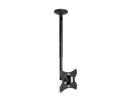 Tooq Soporte de Techo para Pantallas 23-42\" - Altura, Inclinacion, Giro y Nivelacion Regulables - Gestion de Cables - Peso Max. 30kg - VESA Max. 200x200mm - Color Negro