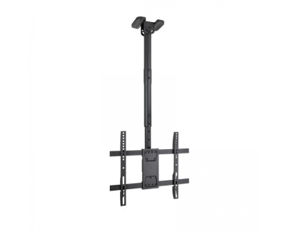 Tooq Soporte de Techo para Pantallas 32-75\" - Angulo de Giro 180º - Inclinable - Gestion de Cables - Peso Max. 60kg - VESA Max. 400x400mm - Color Negro