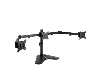 Tooq Soporte Mesa Pantalla - Giro 180º - Inclinable - 3 Brazos 17-27  - Color Negro