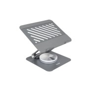 Tooq Soporte para Portatil hasta 13\" - Rotacion 360 - Plegable y Portatil - Color Gris