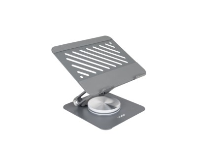 Tooq Soporte para Portatil hasta 13\" - Rotacion 360 - Plegable y Portatil - Color Gris