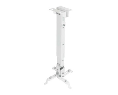 Tooq Soporte Universal de Techo para Proyector - Inclinable y Giratorio - Peso Max 20Kg - Color Blanco