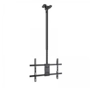 Tooq Soporte XL de Techo para Pantallas 43-86\" - Angulo de Giro 180º - Inclinable - Gestion de Cables - Peso Max. 60kg - VESA Max. 600x400mm - Color Negro