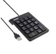 Tooq TQK-2001-B Teclado Numerico - Cable USB-A de 1.3m - Color Negro