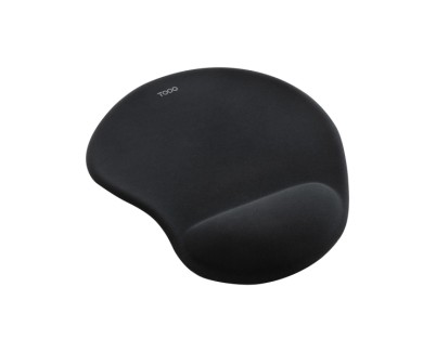 Tooq TQMP1001-B Alfombrilla Raton Ergonomica - Reposamu&ntilde;ecas de Gel - Superficie Suave, Elastica, Transpirable y Resistente - Color Negro