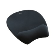 Tooq TQMP1002-B Alfombrilla Raton Ergonomica - Reposamuñecas Espuma Viscoelastica - Superficie Suave, Elastica, Transpirable y Resistente - Color Negro