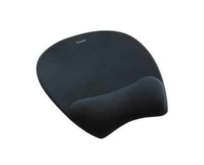 Tooq TQMP1002-B Alfombrilla Raton Ergonomica - Reposamu&ntilde;ecas Espuma Viscoelastica - Superficie Suave, Elastica, Transpirable y Resistente - Color Negro